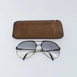 Christian Dior Sunglasses Plastic Black Auth